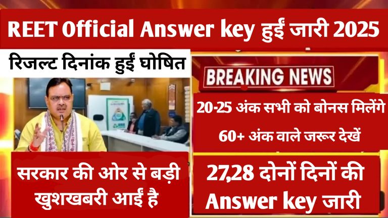 REET Answer Key 2025