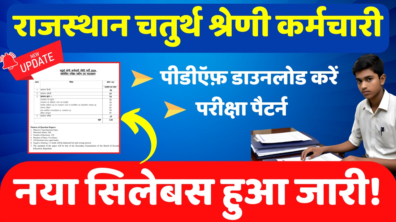 Rajasthan 4th Grade Syllabus 2025